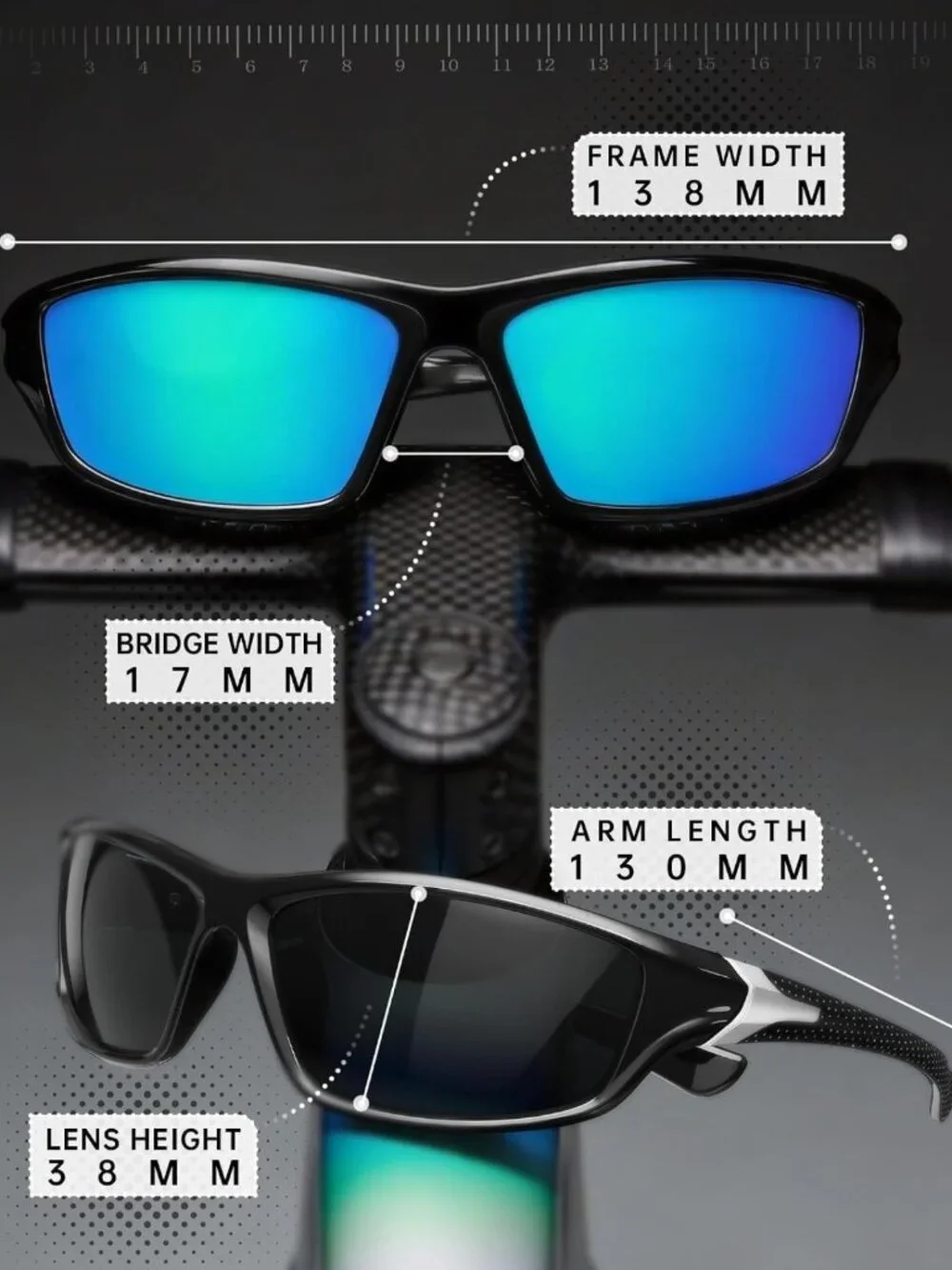 Polarized Sports Sunglasses for Men - UV400 Protection for Fishing, Driving